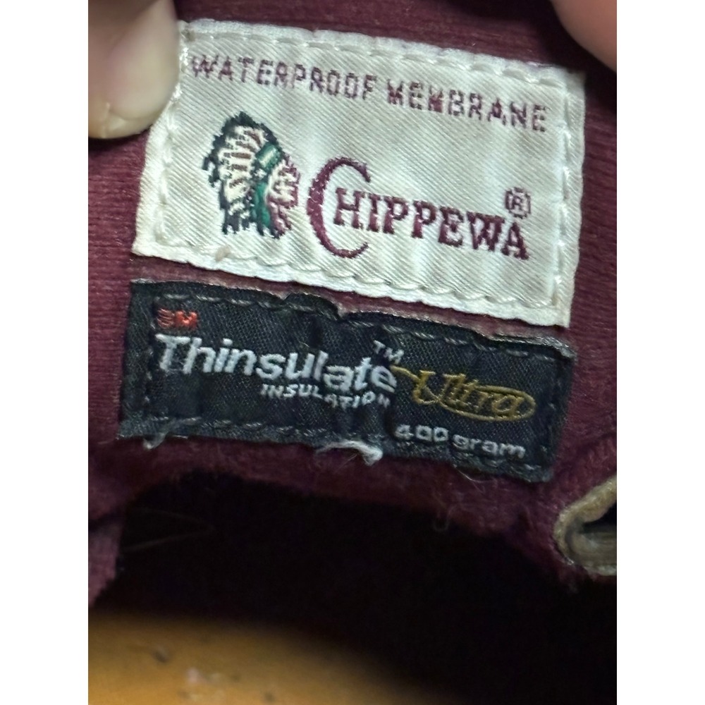 Chippewa Mens 9.5 E Waterproof Thinsulate Insulated Leather Work Boots 25203 USA - Picture 7 of 16